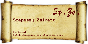 Szepessy Zsinett névjegykártya